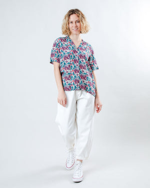 Asis Percales Tigris Aloha Blouse Ecru