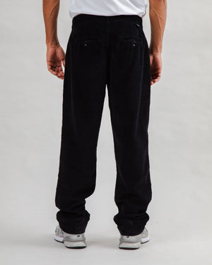 Corduroy Pleated Chino Pants Black
