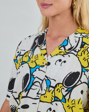 Peanuts Freehugs Aloha Blouse Blue