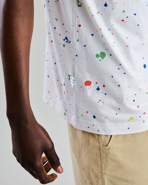 Splash Paint Tshirt Ecru