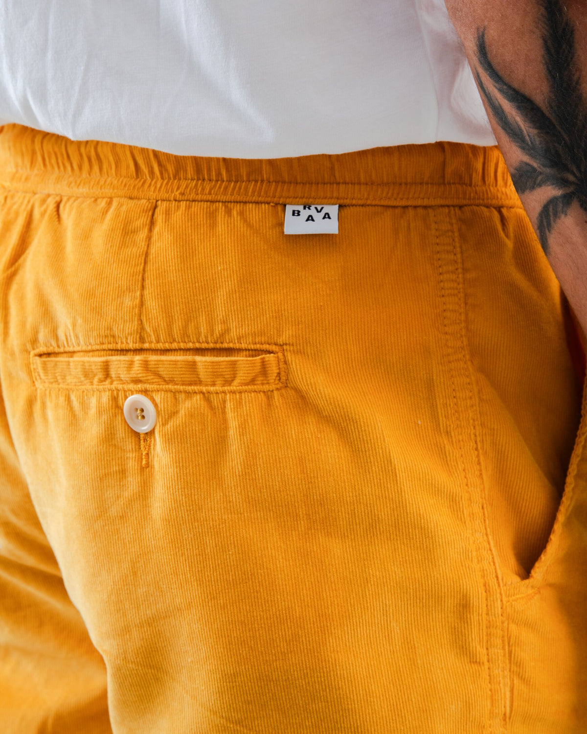 Baby Cord Short Yellow