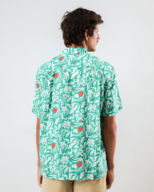 Ola de Calor Aloha Shirt Green