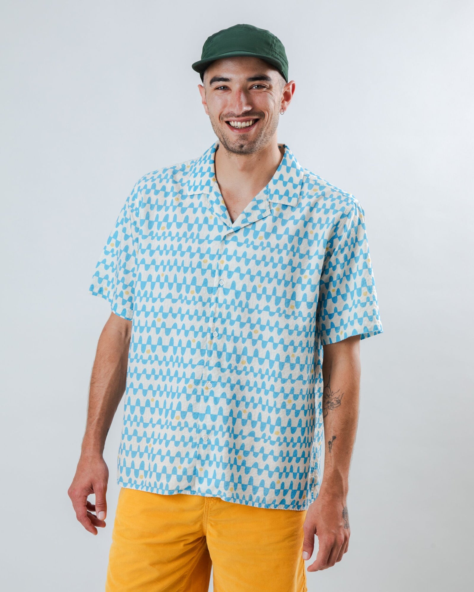 Sunset Aloha Shirt Blue