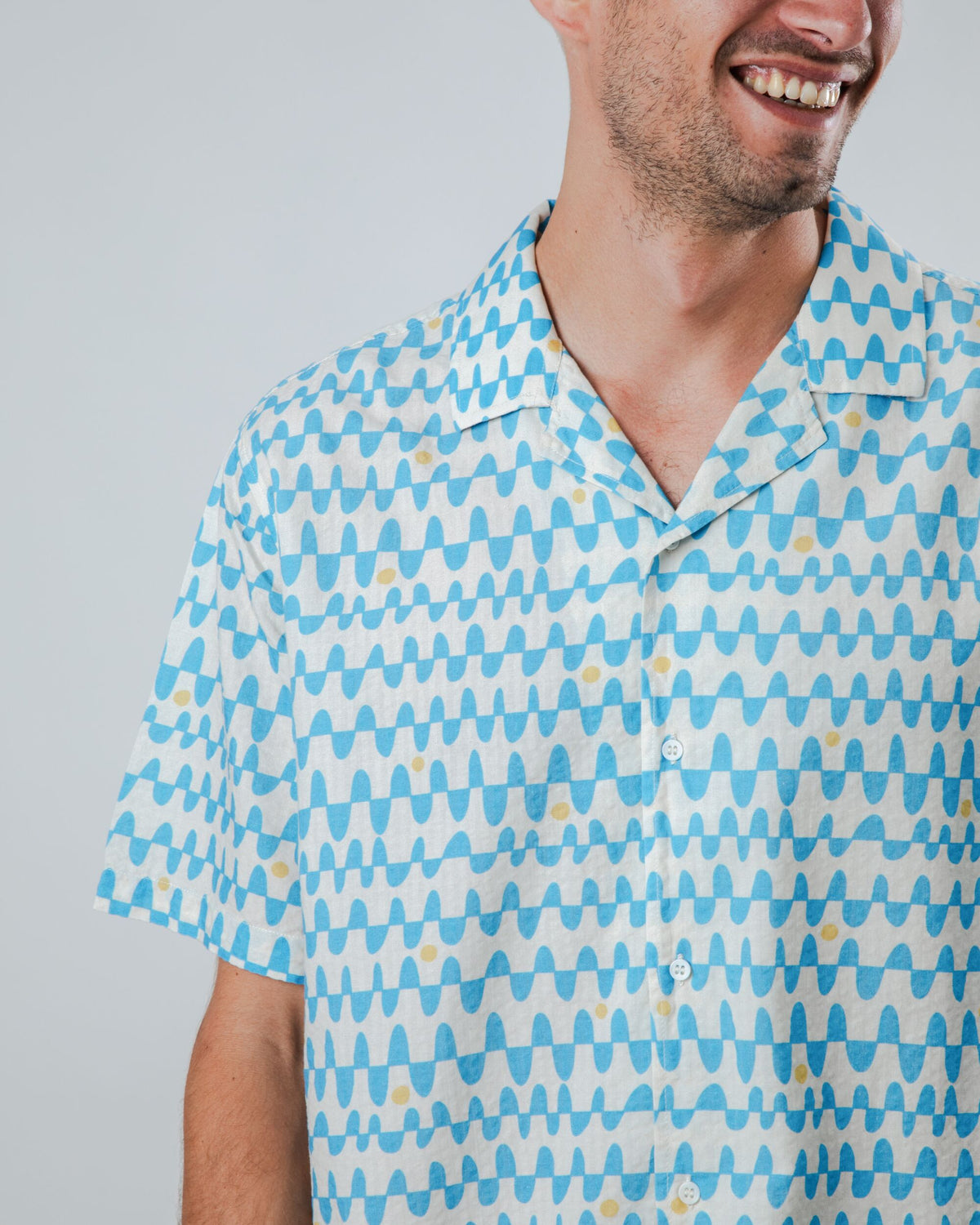 Sunset Aloha Shirt Blue