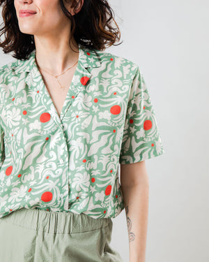 Ola de Calor Aloha Blouse Light Green