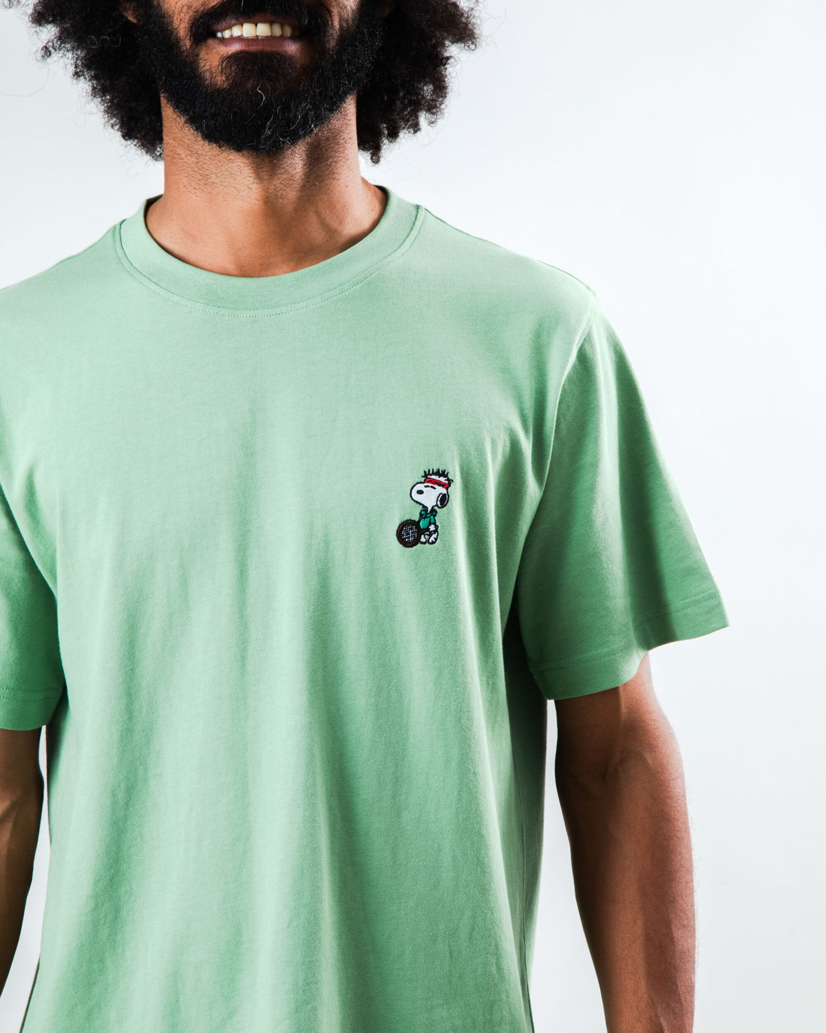 Peanuts Tennis Snoopy T-shirt Light Green