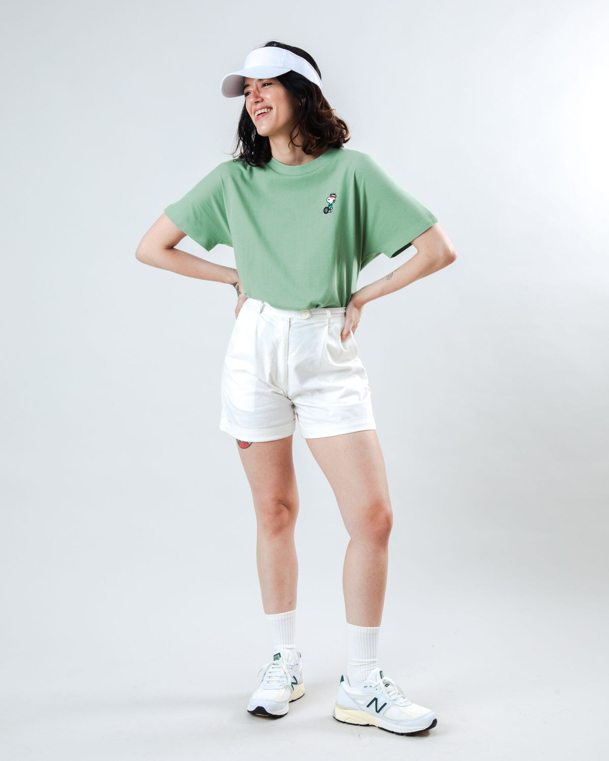 Peanuts The Tennis Snoopy Oversize Tee Green