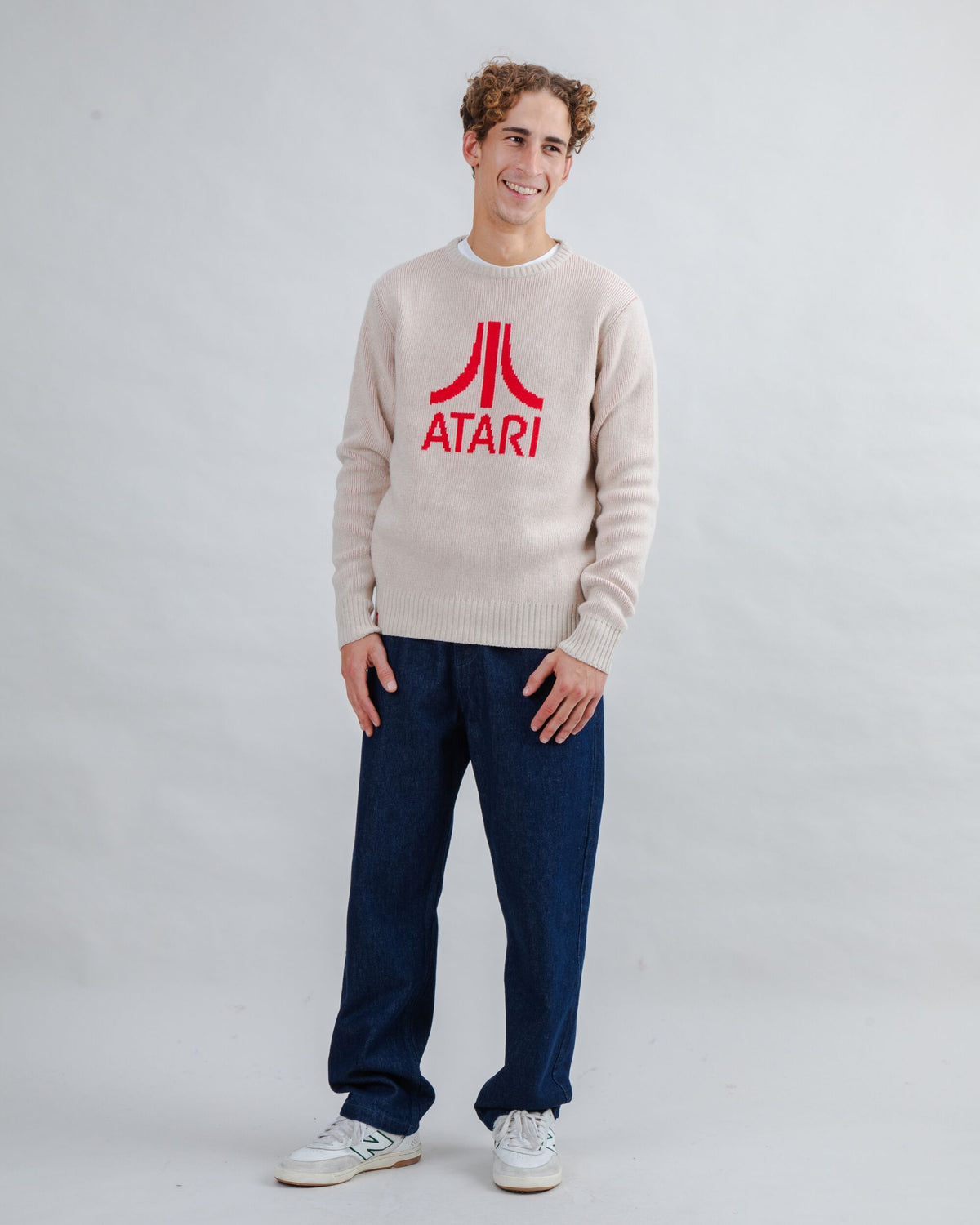 Atari Sweater Logo Jacquard Red