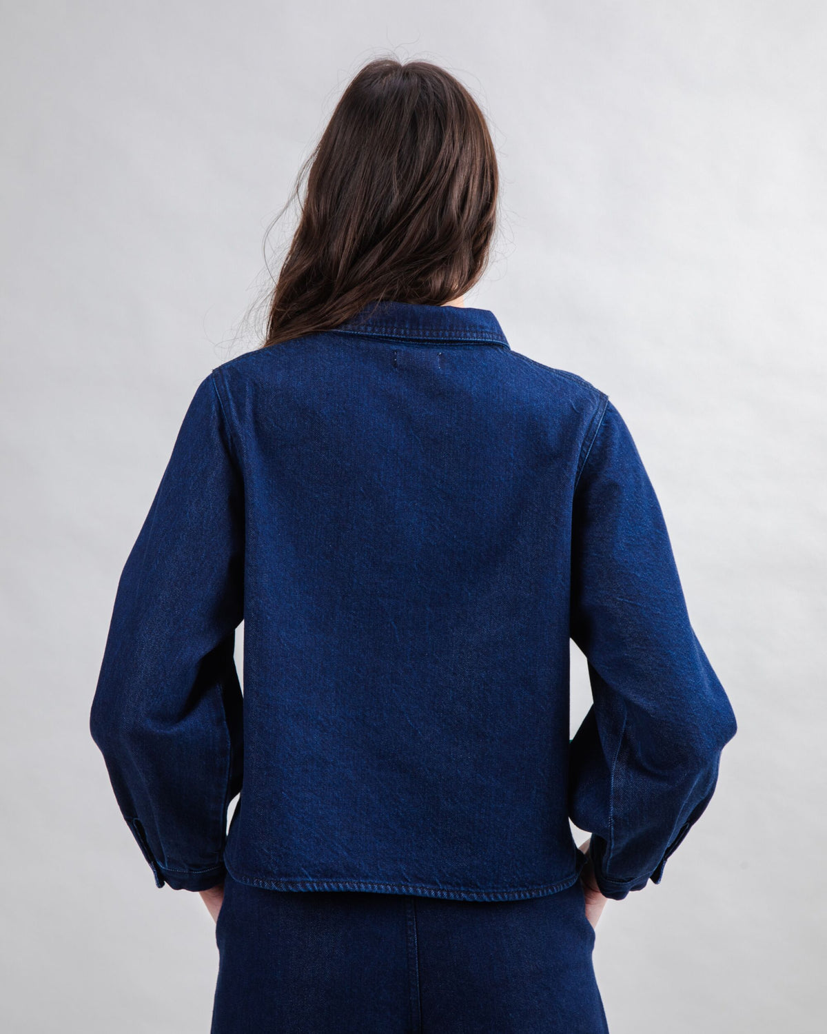 Raw Denim Boxy Shirt Blue