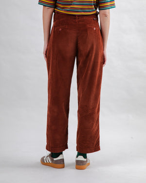 Corduroy Pleated Pants Copper