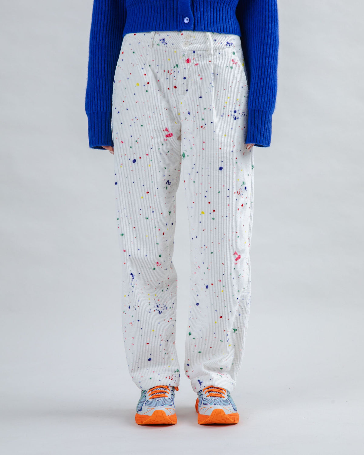 Splash Paint Corduroy Pleated Pants