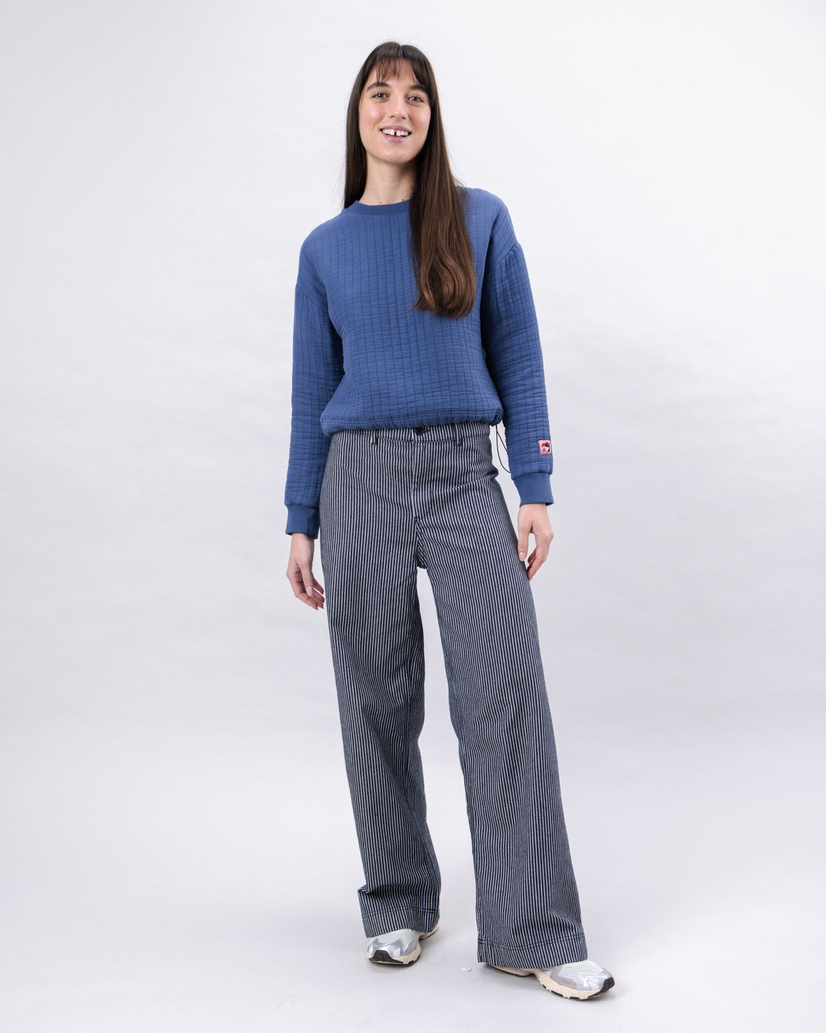 Brava Gum Quilt Sweatshirt Indigo