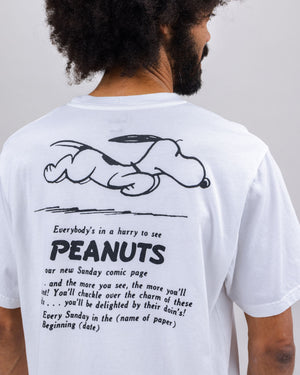 Peanuts Everybody's in a Hurry T-shirt White