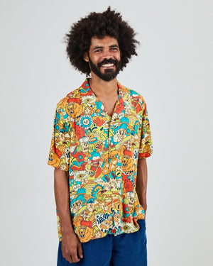 Asis Percales Party Animal Aloha Shirt