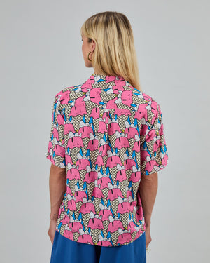 Peanuts Gelato Aloha Blouse Blue