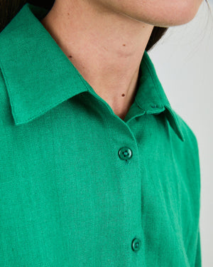 Boxy Squared Blouse Green