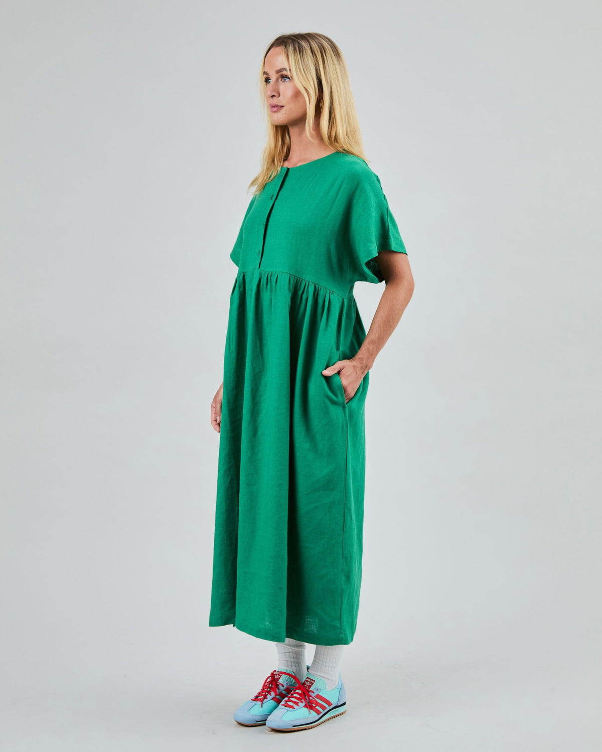 Oversize Long Dress Green
