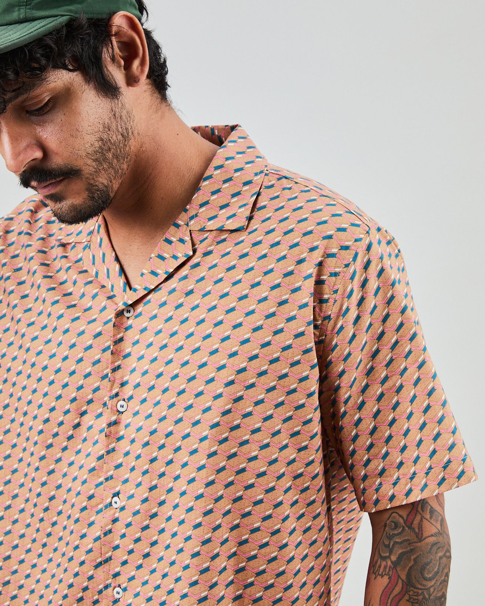 Icecream Sandwich Aloha Shirt Blue