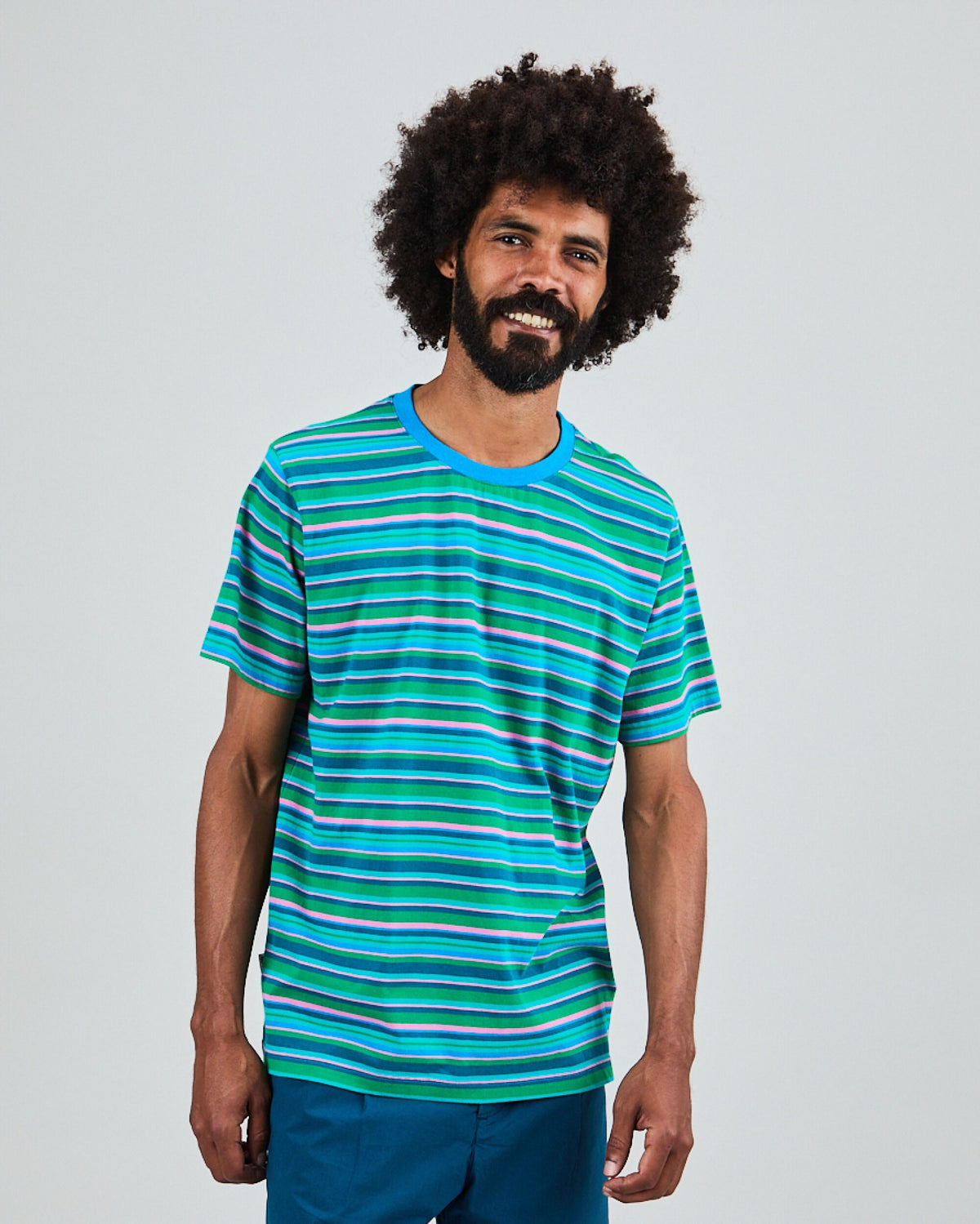 Stripes Regular T-Shirt Blue