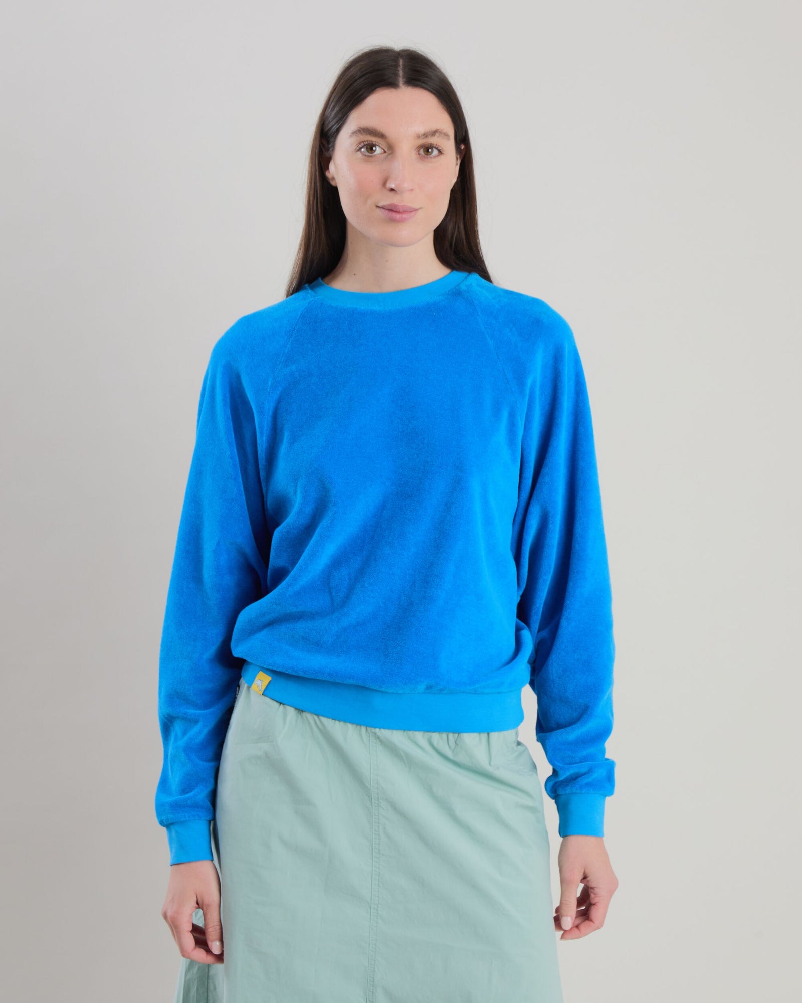 Terry Ranglan Sweatshirt Blue