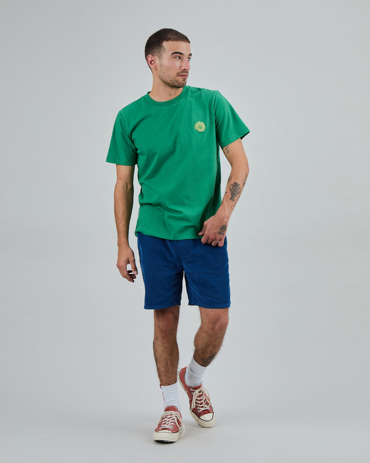 Asis Percales Daisy T-Shirt Green
