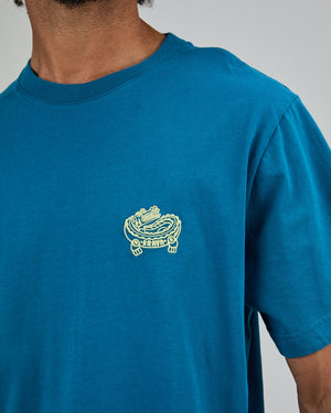 Asis Percales Crocodylus T-Shirt Blue