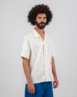 Beach please Aloha shirt Ecru