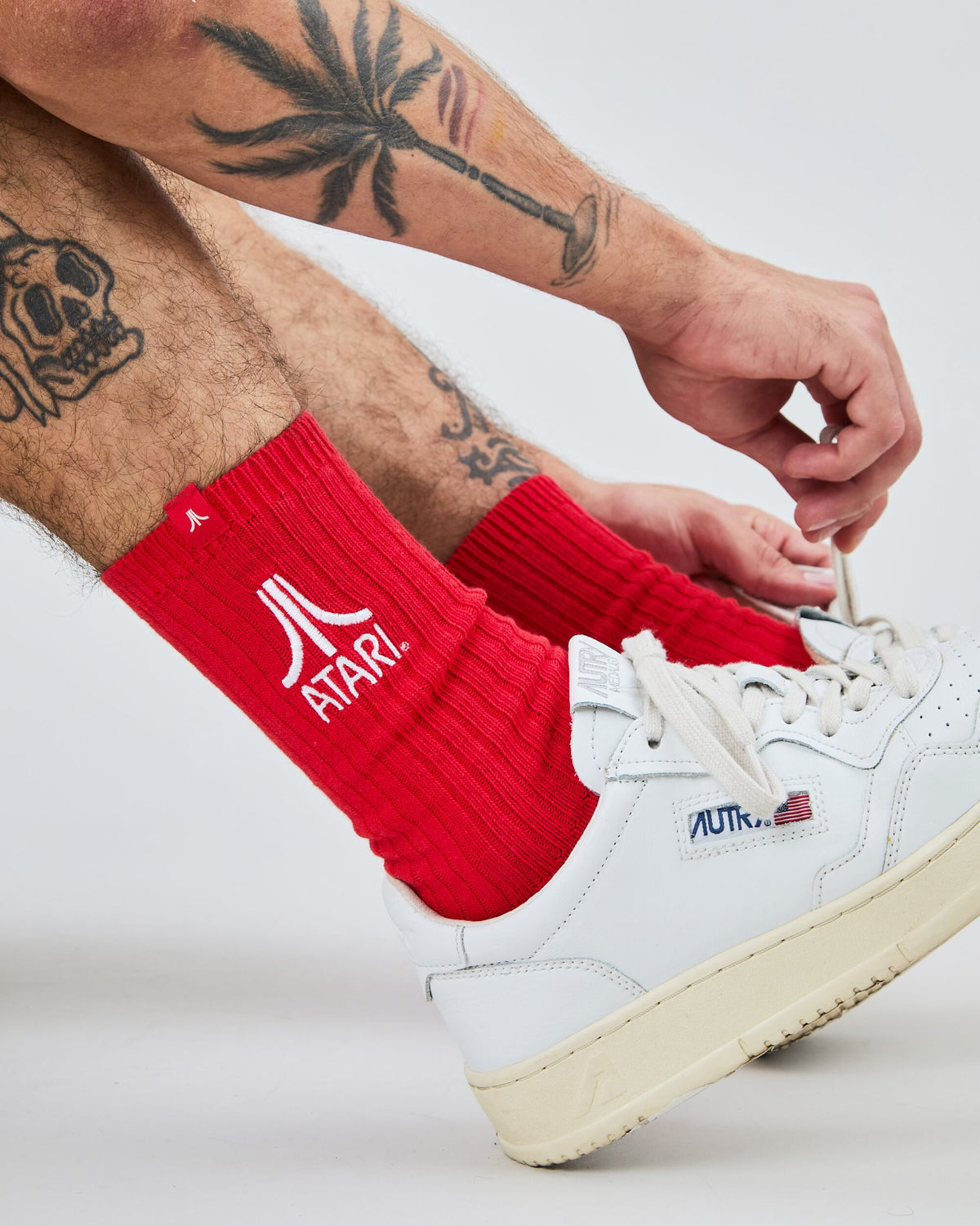 Atari logo socks red
