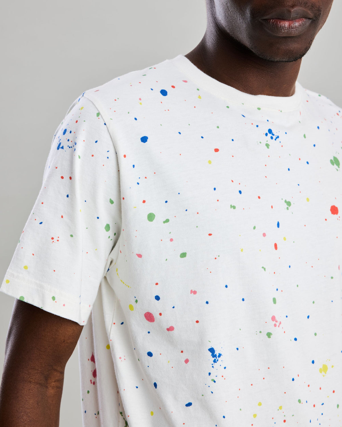 Splash Paint Tshirt Ecru