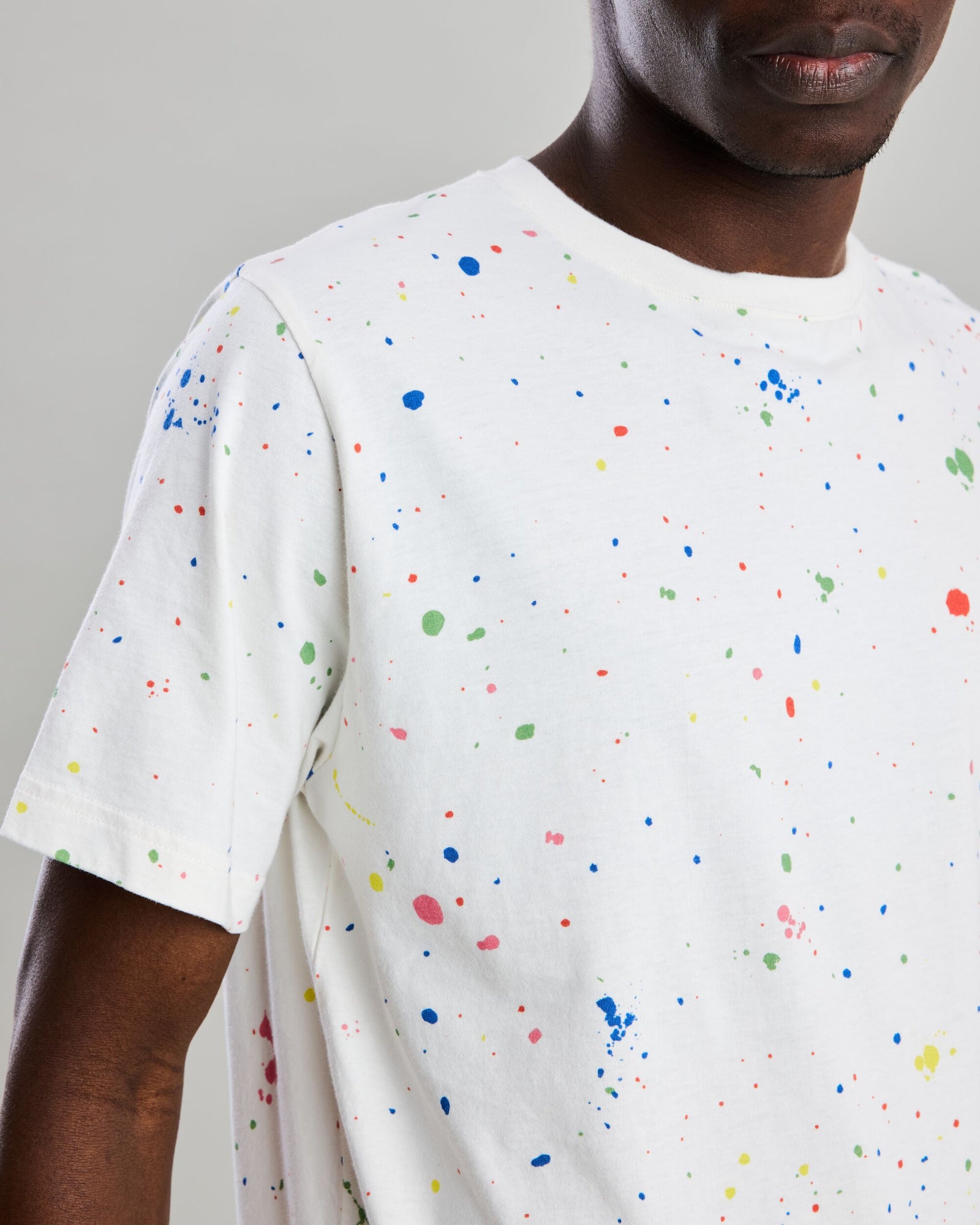 Splash Paint Tshirt Ecru