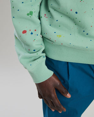 Splash Paint Sweatshirt Green