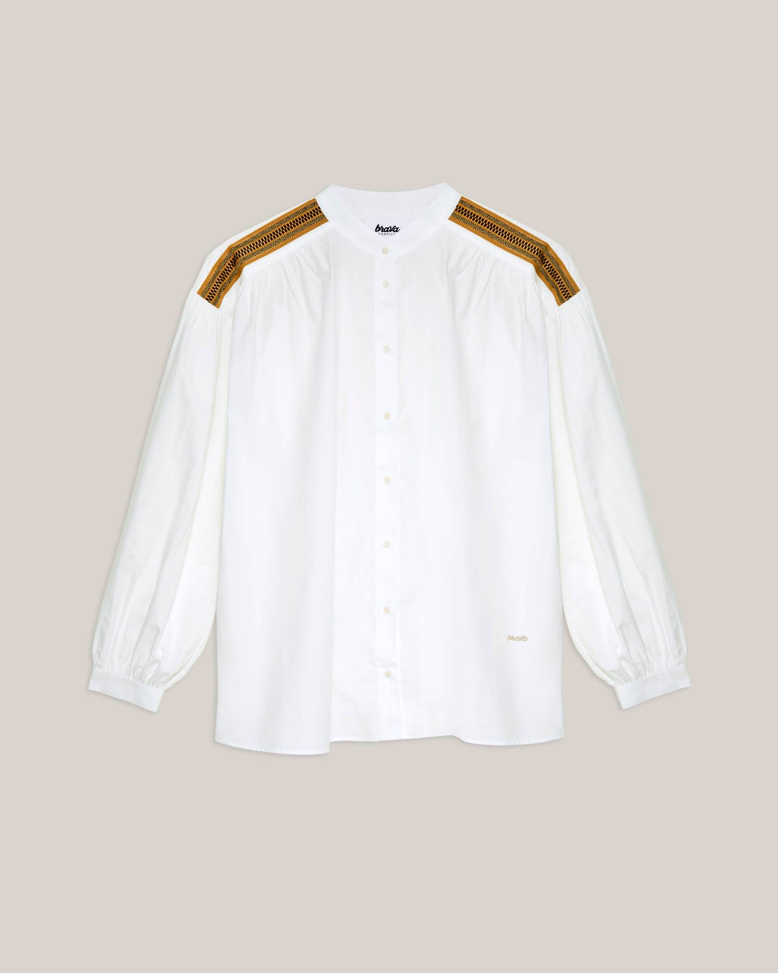 Ribbon Boho Blouse Off White